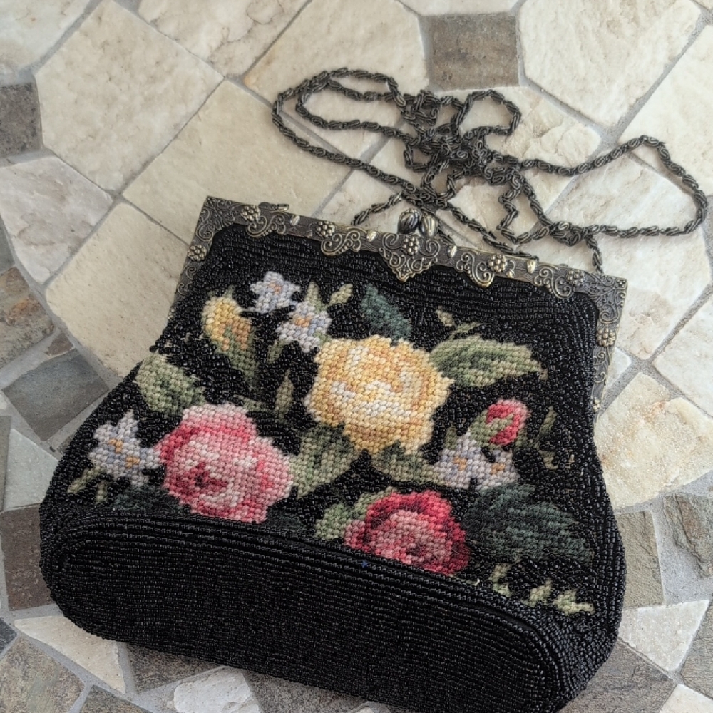 Floral Beaded Evening Bag